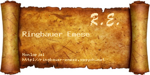 Ringbauer Emese névjegykártya